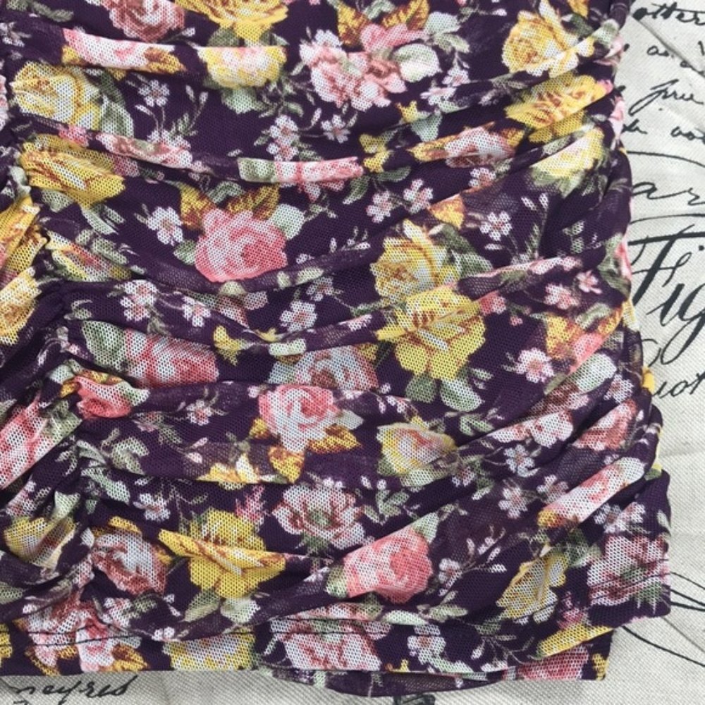 Free Press Mesh Ruched Skirt - Picture 5 of 6